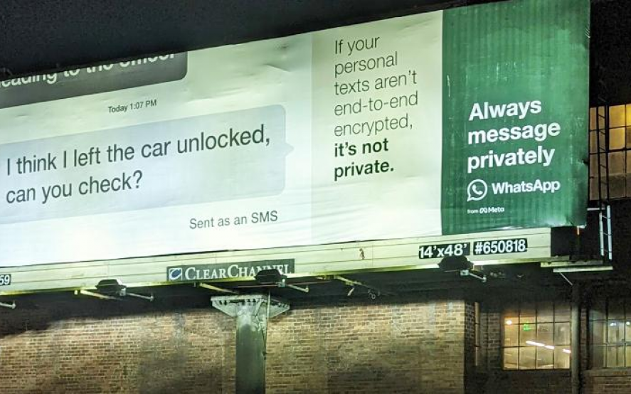 La nueva campaña publicitaria de WhatsApp advierte contra el uso de mensajes de texto no integrados.